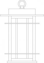 Arroyo Craftsman OPH-9TN-VP - 9" oak park pendant