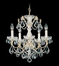 Schonbek 1870 1704-23 - Century 5 Light 120V Chandelier in Polished Silver with Heritage Handcut Crystal