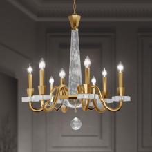 Schonbek 1870 S9334-51OH - Amadeus 8 Light 120V Chandelier in Black with Optic Haze Quartz