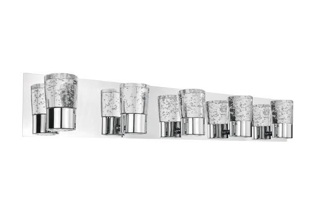 Five Lamp LED Vanity with Bubble Encased Crystals 701135CH LED