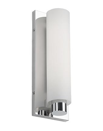 LED Wall Sconce with Cylinder Shaped White Opal Glass