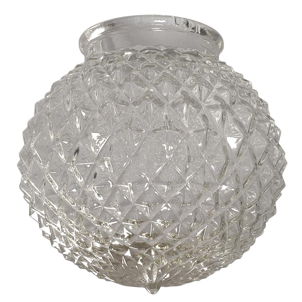 6" Clear Diamond Cut Glass for 3.25" Holder