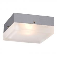 Galaxy Lighting 614571CH-113EB - Square Flush Mount Ceiling Light - in Polished Chrome finish with Frosted Glass