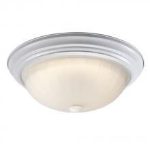 Galaxy Lighting 635023WH-213EB - Flush Mount Ceiling Light - in White finish with Frosted Melon Glass