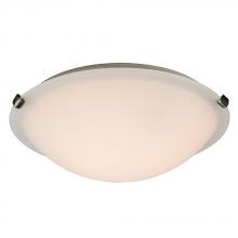Galaxy Lighting 680116WH-PT-218EB - Flush Mount Ceiling Light - in Pewter finish with White Glass