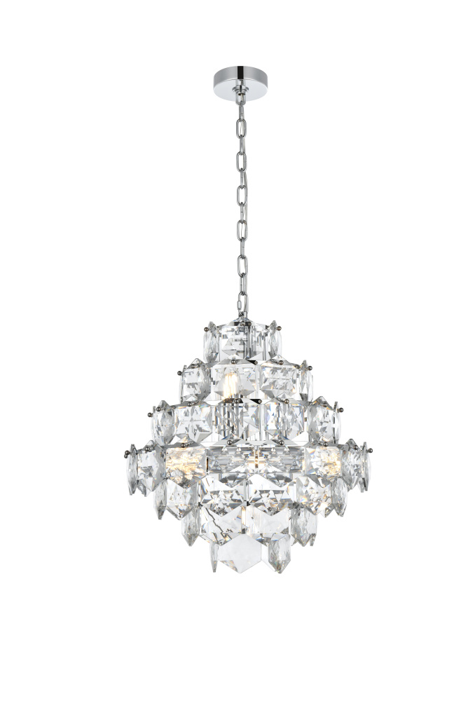 Pendant D20"H20"L11 Chrome