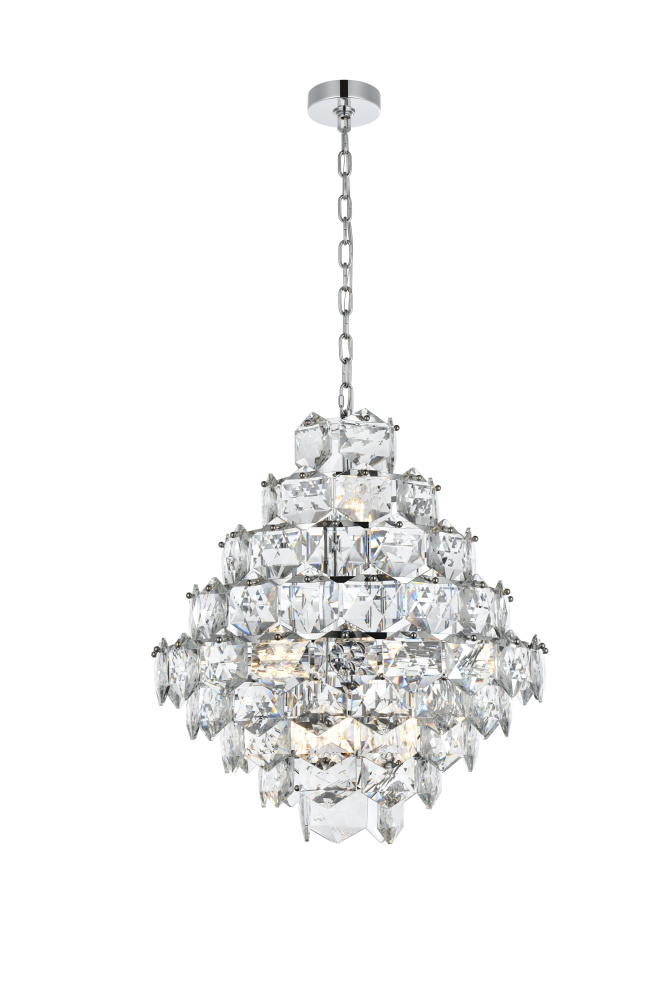Pendant D24"H25"L15 Chrome