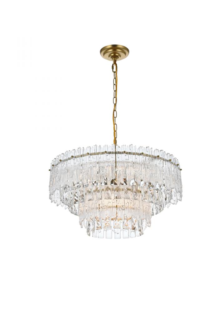 Pendant D21" x H11" L6 Satin Gold