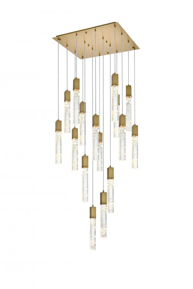 Pendant L30"W30"H24"L16 Chrome