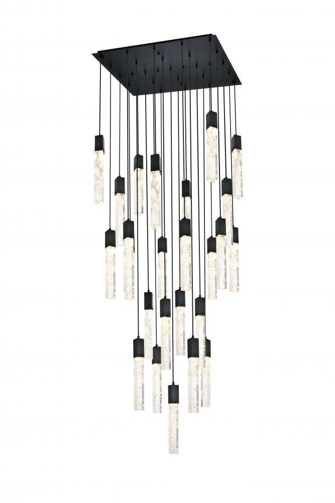 Pendant L30"W30"H24"L16 Satin Gold