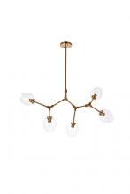 Elegant 1712D42BR - Cavoli 5 Lights Brass Chandelier