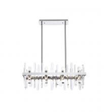 Elegant 2200G30C - Serena 30 inch crystal rectangle chandelier in chrome