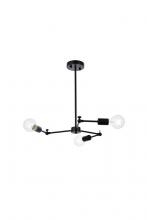 Elegant LD2340BK - Furlong Pendant Lamp D28.4"H1.6" Black