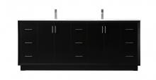 Elegant VF19684DBK - Vanity Cabinet 9Dw 4Dr 84"W x 22"D x 35"H black