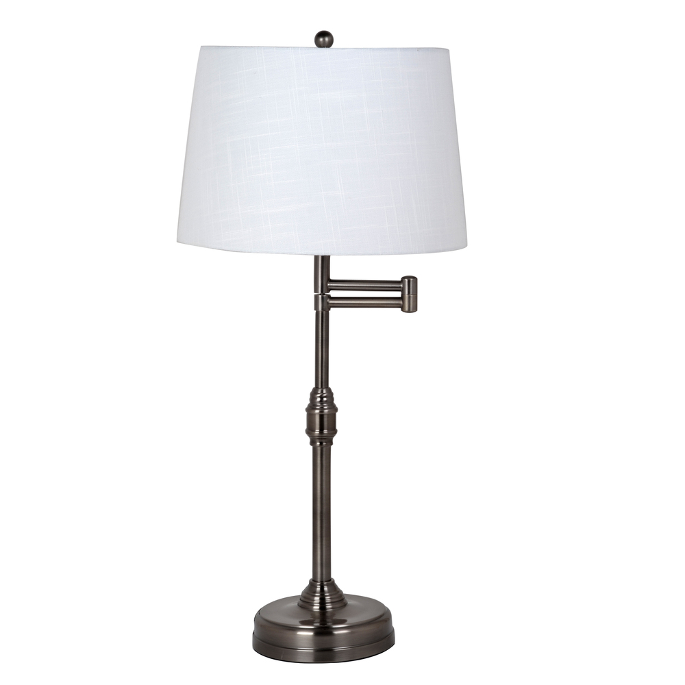 Aaron Swing Arm Table Lamp- Antique Pewter