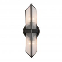 Alora Lighting WV332815UBCR - Cairo 15-in Ribbed Glass/Urban Bronze 2 Lights Wall/Vanity