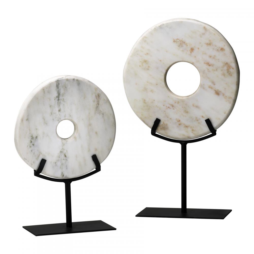 Lg. White Disk On Stand