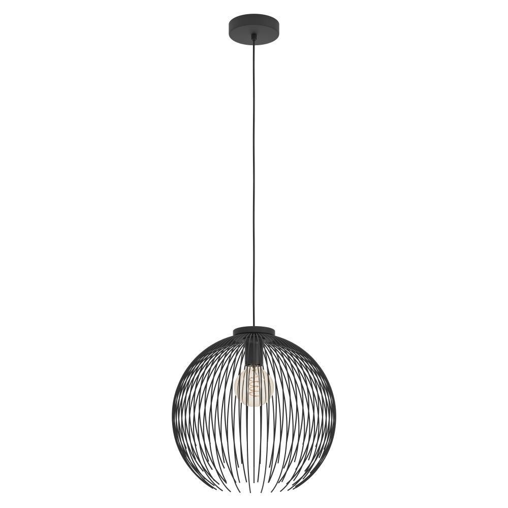 1 LT Pendant w/ Black Finish & Black Metal Shade