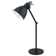 Eglo Canada 49469A - 1 LT Desk Lamp w/ a Black Finish & Black & White Metal Shade