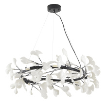 Bethel International Canada CX02C31BLK - Round Black Frame Chandelier