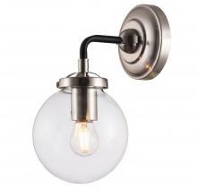 Bethel International Canada DU96 - Wall Sconce Polished Nickel & Black