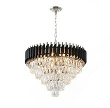 Bethel International Canada GL411C24CH - Chandelier Black and Chrome
