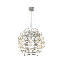 Bethel International Canada MN52C24CH - 85-Light Dimmable Chrome Stainless Steel LED Chandelier in a 5-Tier Design