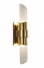 Bethel International Canada ZH01W23G - Wall Sconce Stainless Steel & Glass