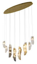 Bethel International Canada ZP145C48BR - 16-Light Brass Chandelier With Clear, Smoke, And Amber Glass Accents